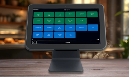 RST EPOS terminal and card reader installed on a counter